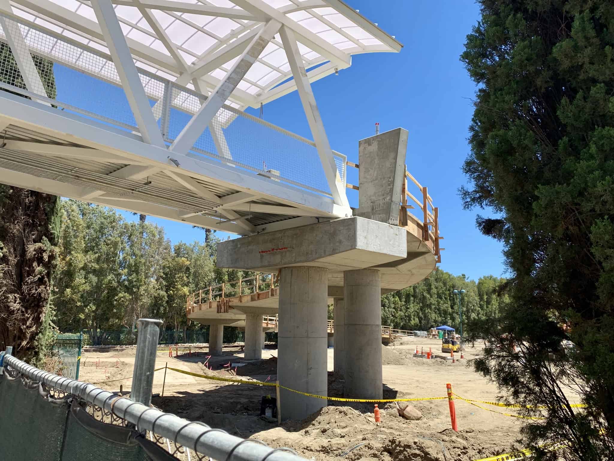 Pixar Pals Parking Structure Pedestrian Bridge Construction Update June 30 2019 Disneyland Resort
