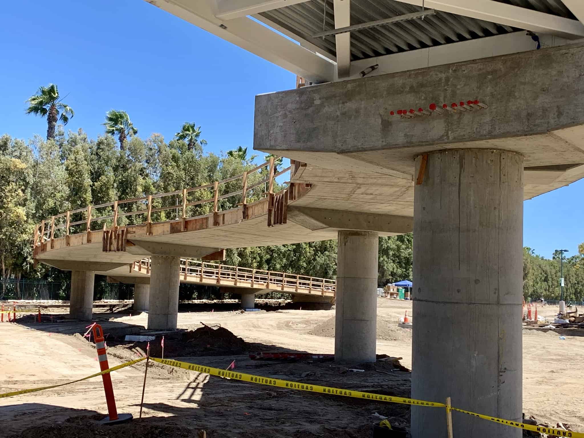 Pixar Pals Parking Structure Pedestrian Bridge Construction Update June 30 2019 Disneyland Resort
