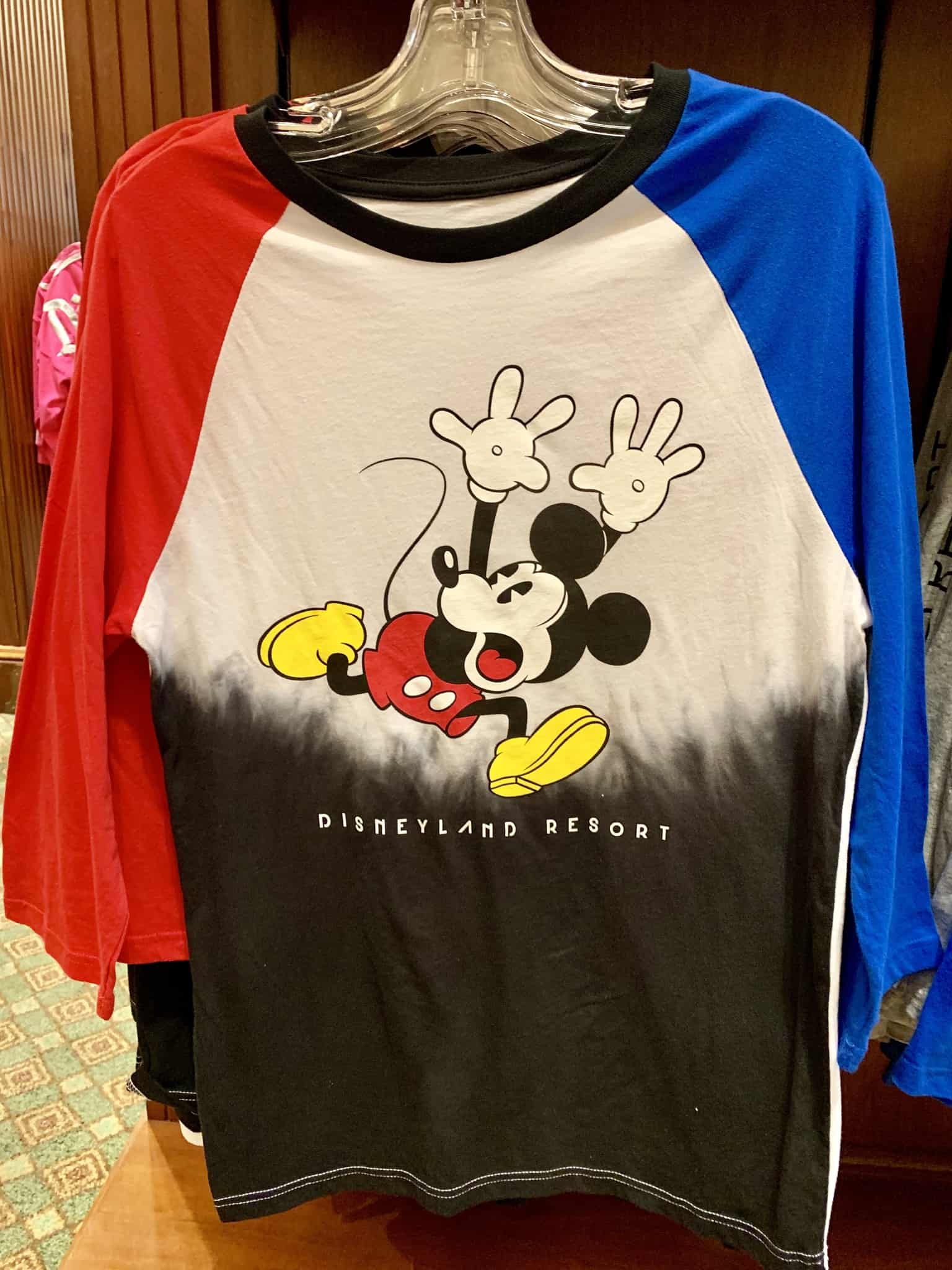 Retro Mickey Mouse Apparel Red Yellow And Blue Disneyland Resort