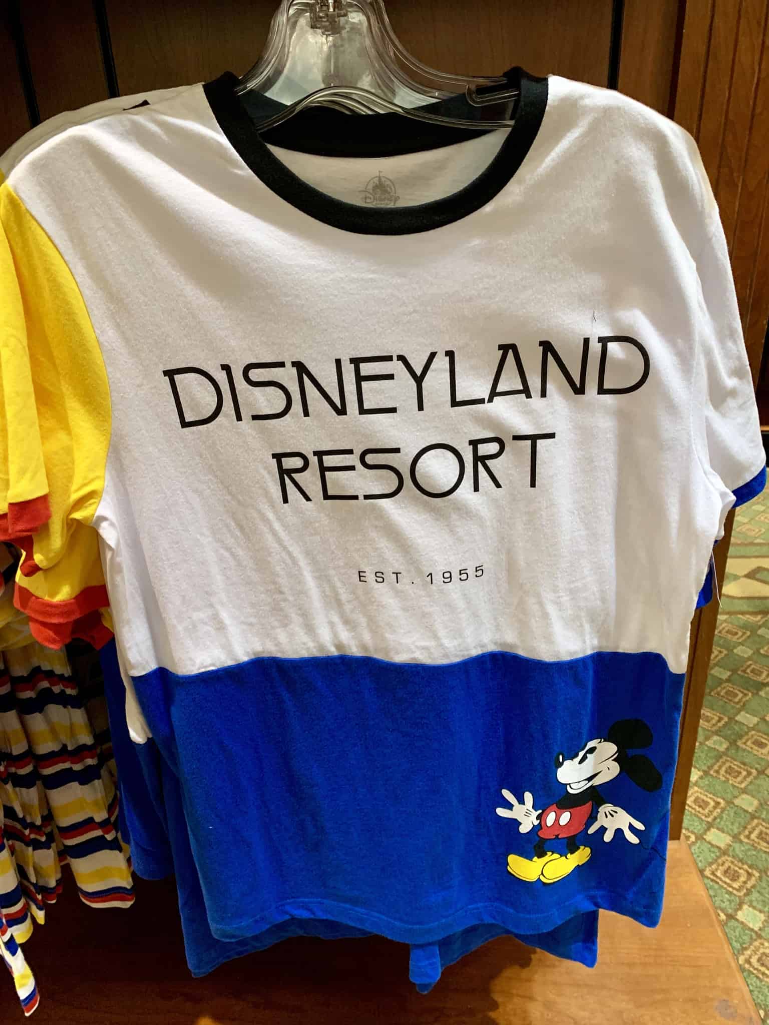 Retro Mickey Mouse Apparel Red Yellow And Blue Disneyland Resort