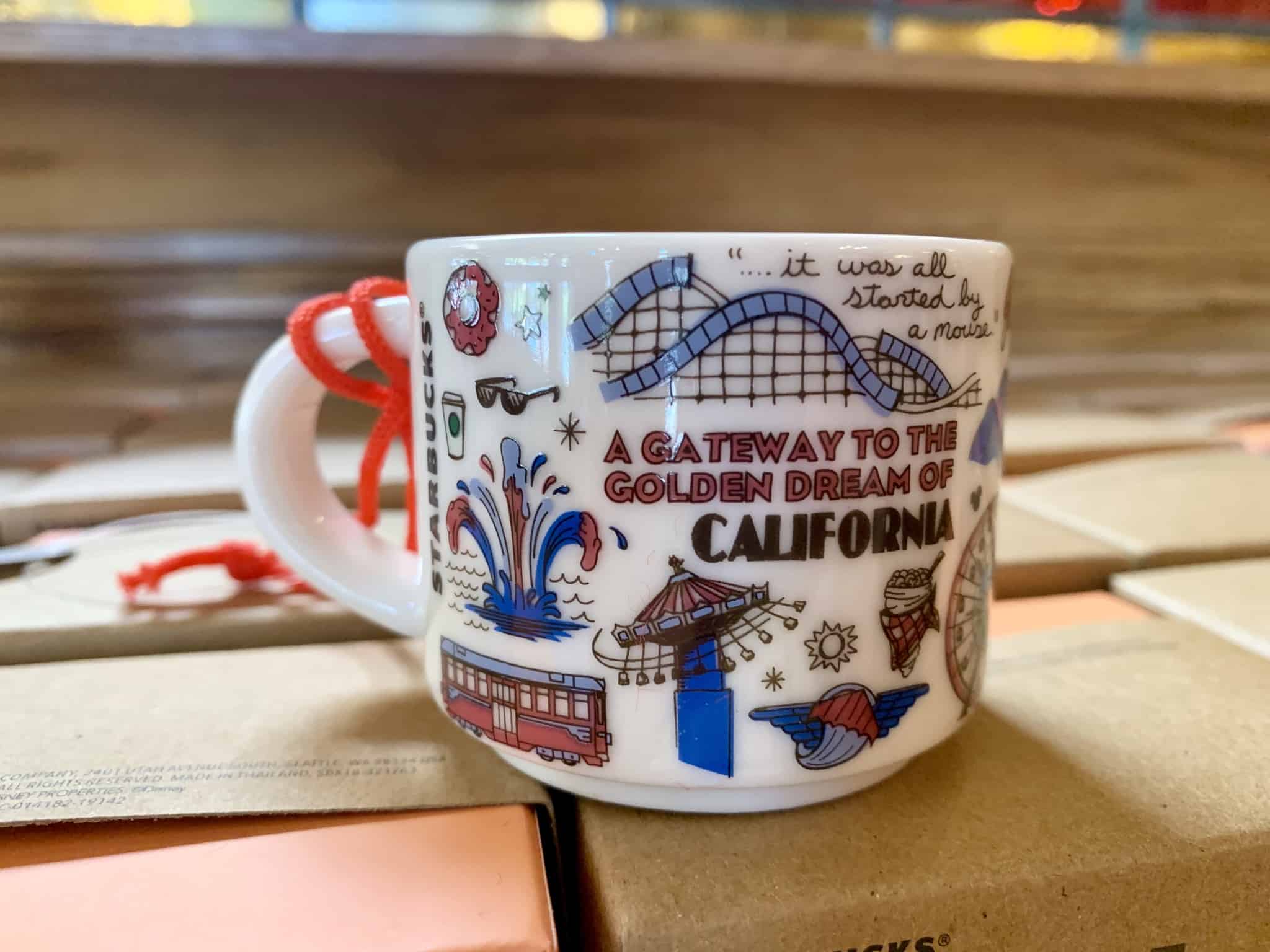Starbucks "Been There" Mug Ornament Disneyland and Disney California Adventure