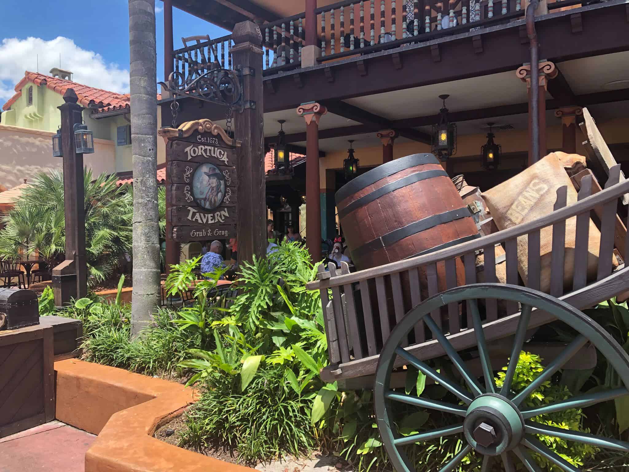Tortuga Tavern Sign in Magic Kingdom