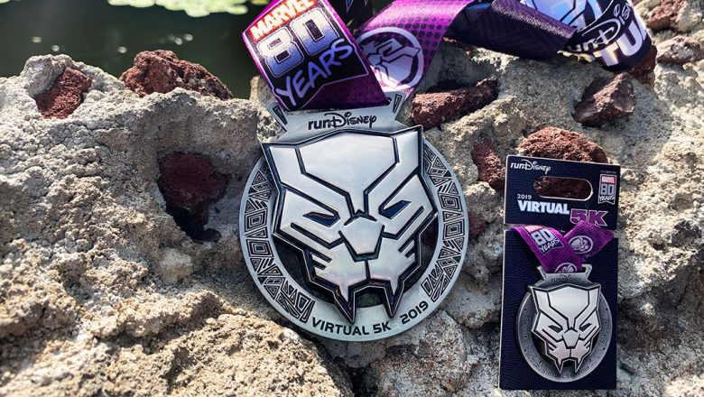 runDisney 2019 Virtual 5K Medal Black Panther D23 Expo