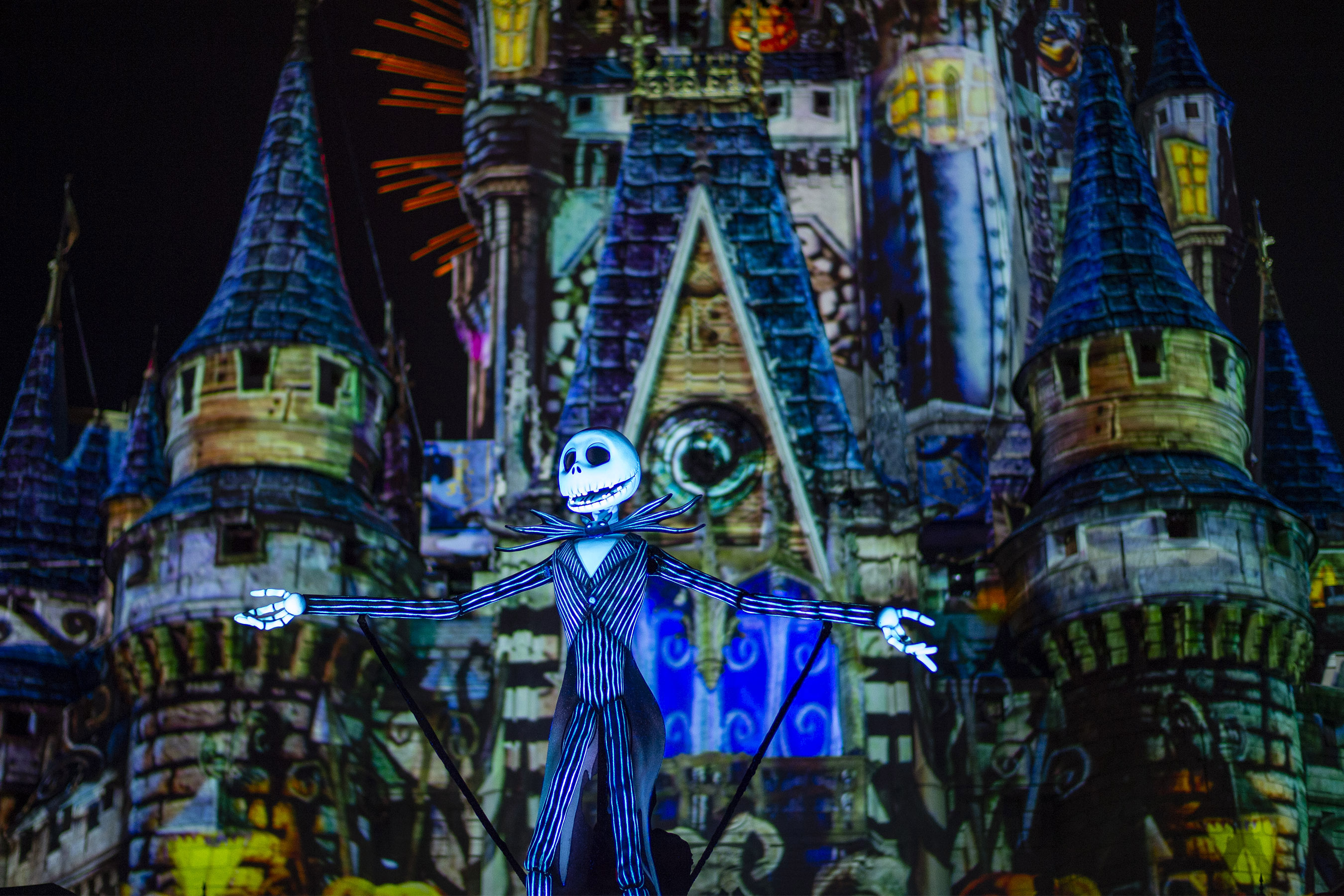 Jack Skellington during Not-So-Scary Spectacular fireworks