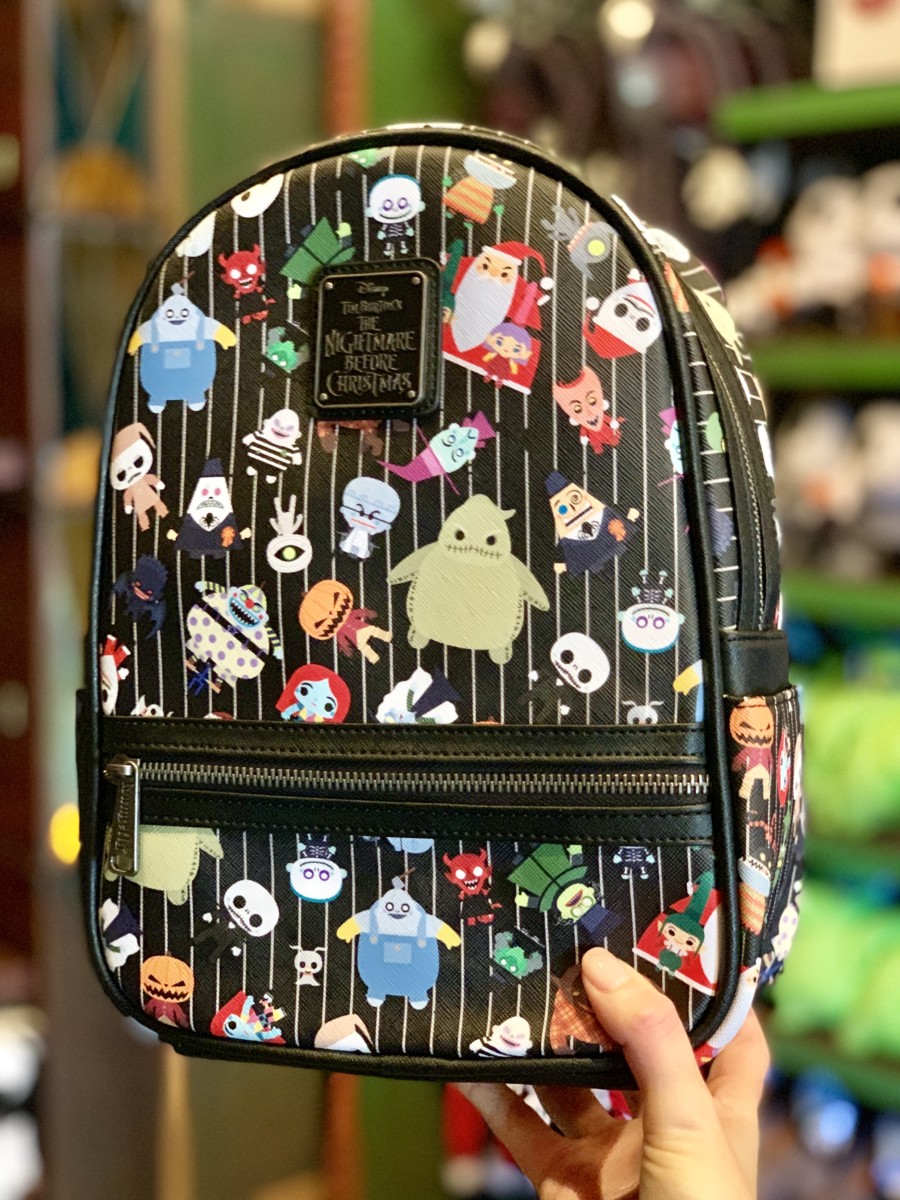 "The Nightmare Before Christmas" Loungefly Backpack Featuring Citizens of Halloween Town Disneyland Park