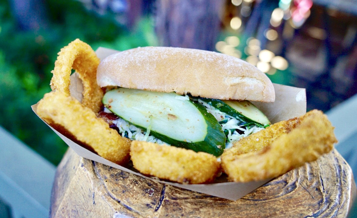 Dead-Cadent Funnel Cake and The Caretaker Sandwich Hungry Bear Restaurant Haunted Mansion 50th Anniversary Disneyland