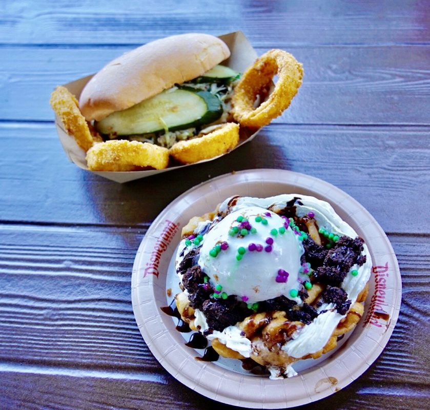 Dead-Cadent Funnel Cake and The Caretaker Sandwich Hungry Bear Restaurant Haunted Mansion 50th Anniversary Disneyland