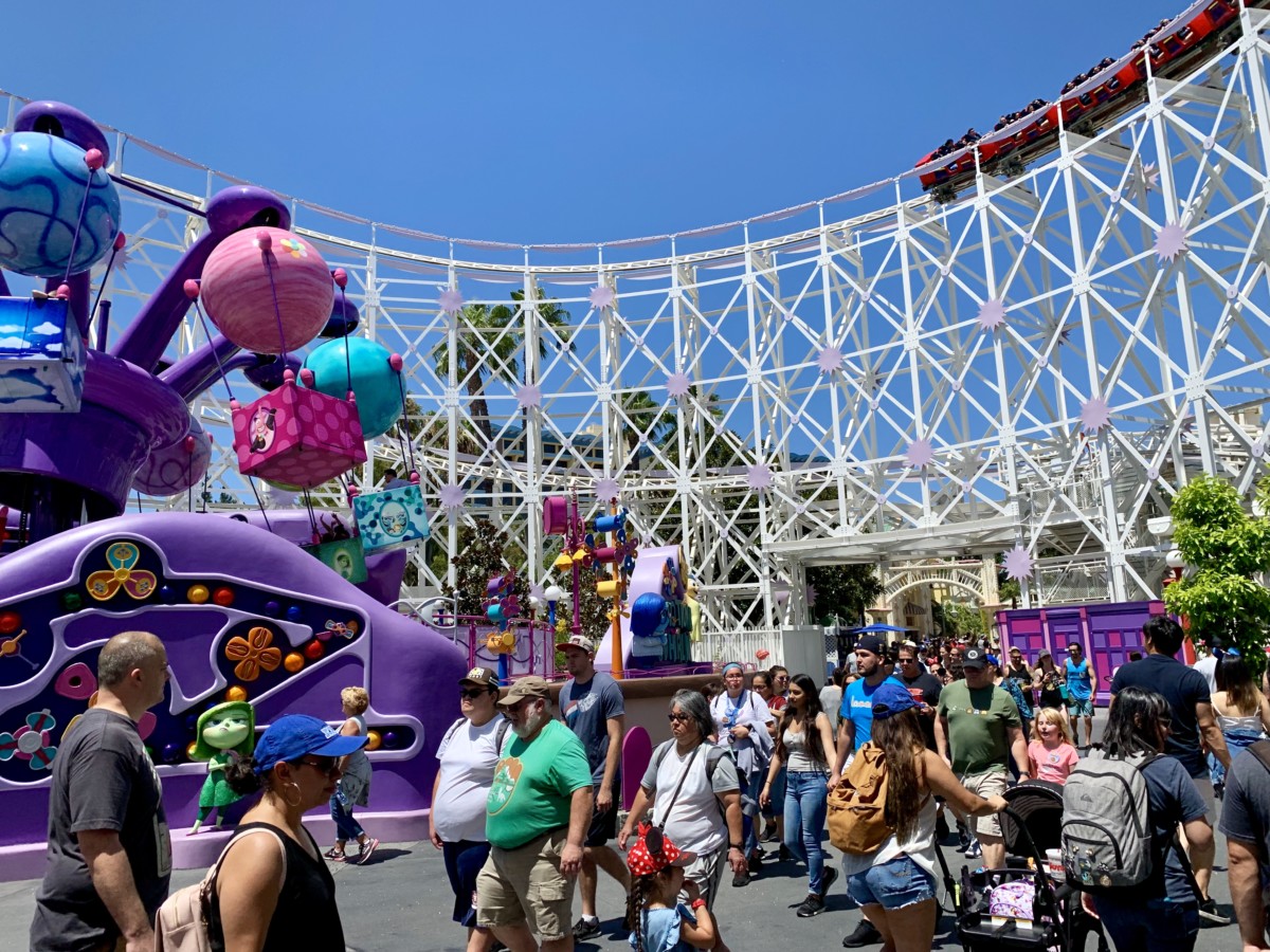 Disney California Adventure Photo Report 8-11-19 Crowds, Mickey Missing from Silly Symphony Swings, New Merch