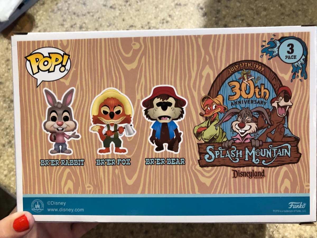 Disney Funko Pop Vinyl Figure Back of Box Splash Mountain