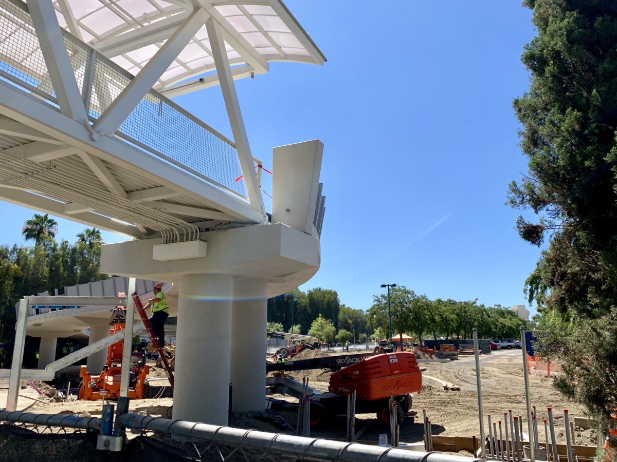 Downtown Disney District Photo Report Halloween Merchandise, Pedestrian Bridge Progress, and More
