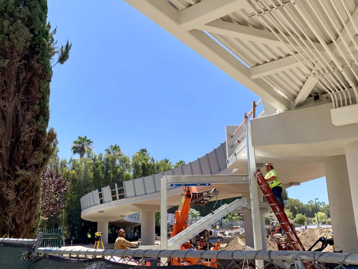 Downtown Disney District Photo Report Halloween Merchandise, Pedestrian Bridge Progress, and More