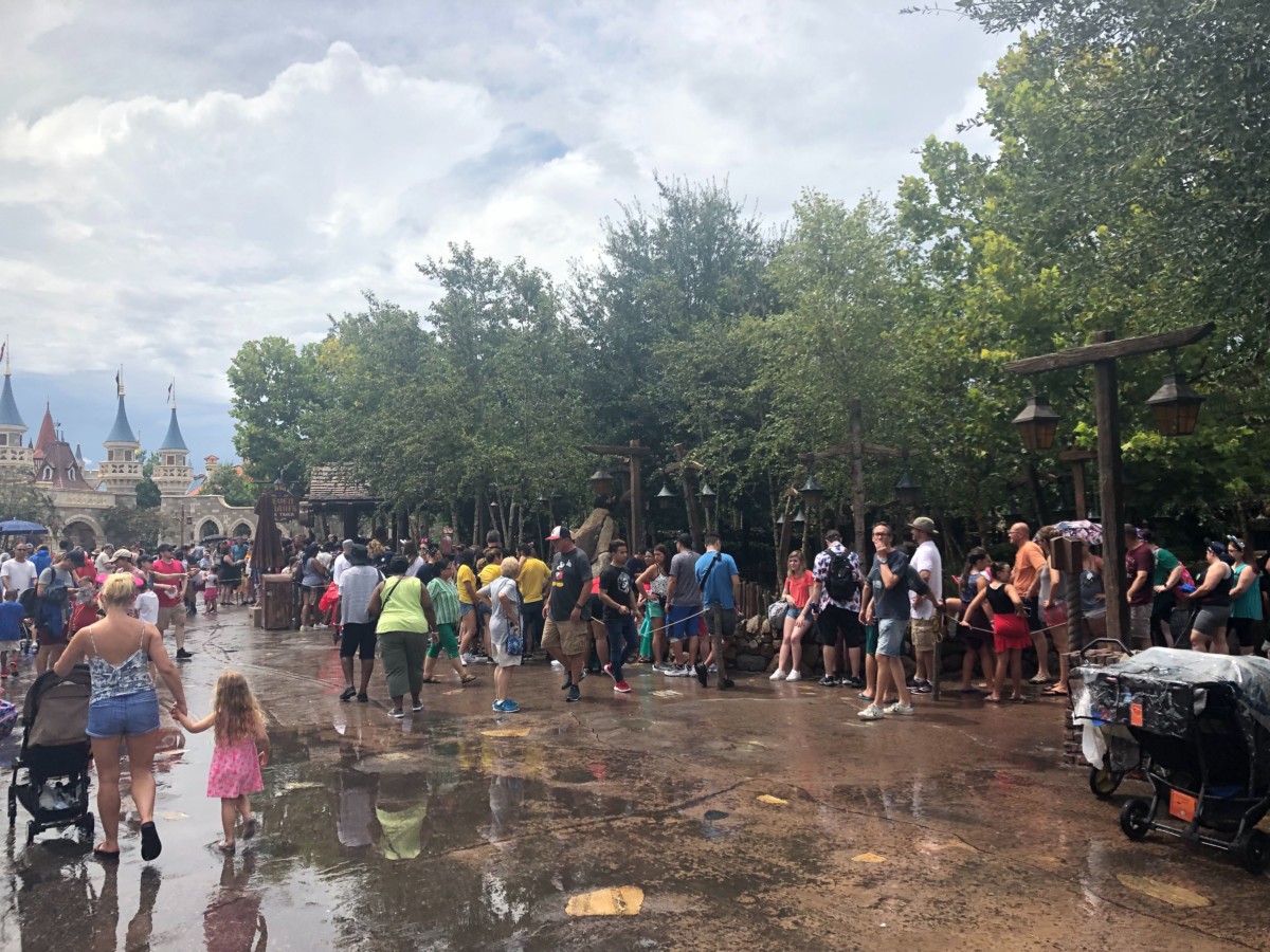 Mine Train line in the rain