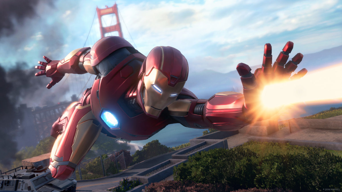 Iron Man flight combat from the 20-minute Gamescom demo for Marvel's Avengers