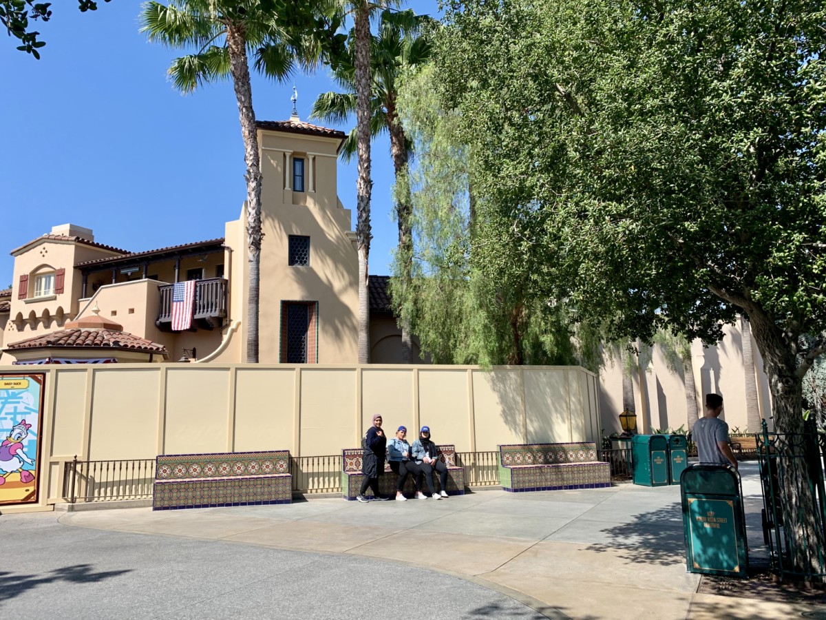 Red Car Trolley Station Buena Vista Street Under Refurbishment Disney California Adventure