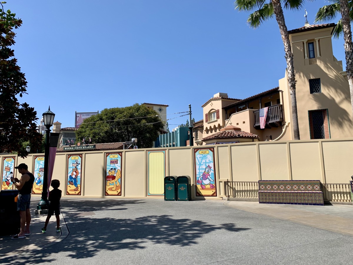 Red Car Trolley Station Buena Vista Street Under Refurbishment Disney California Adventure