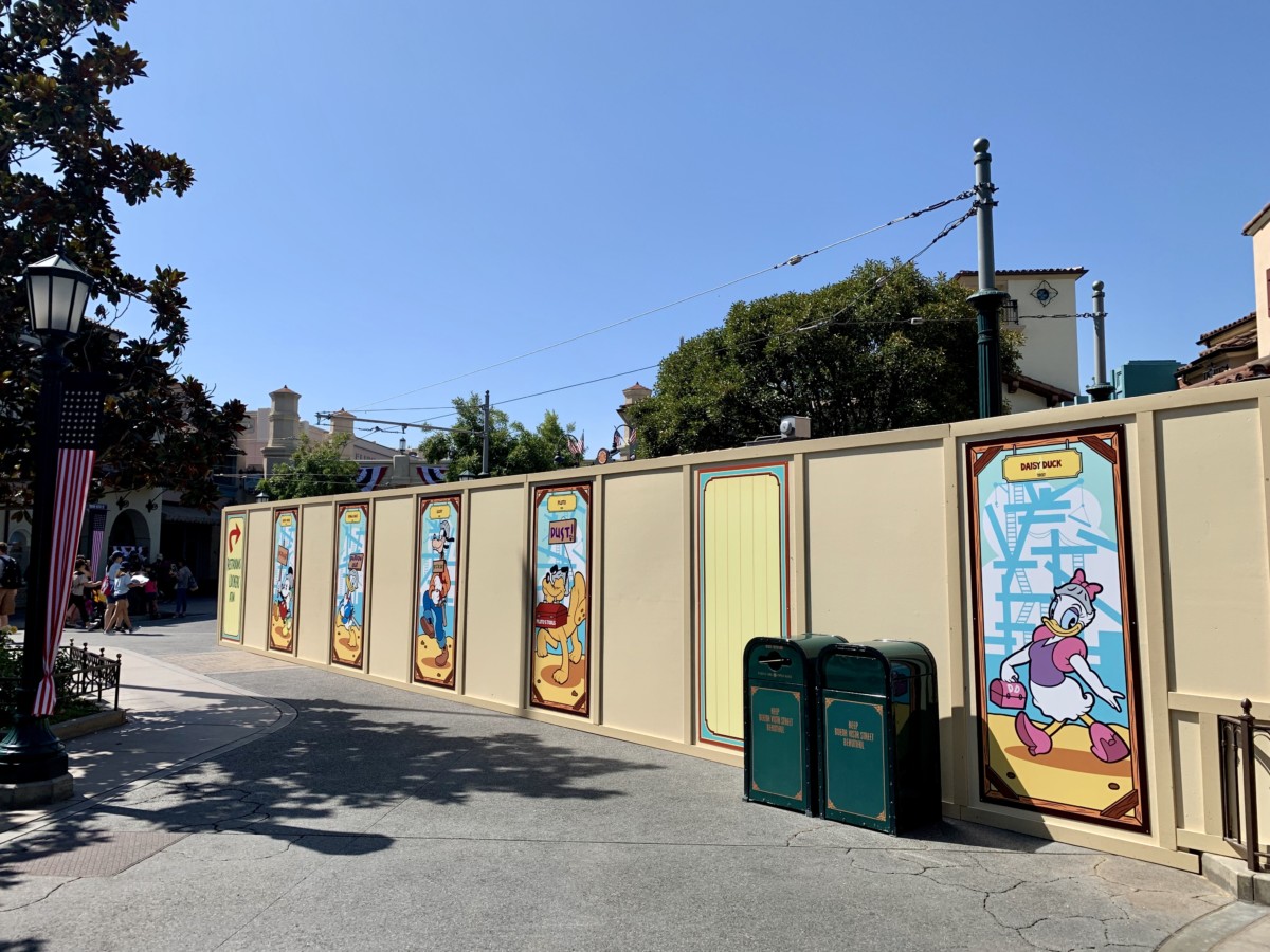 Red Car Trolley Station Buena Vista Street Under Refurbishment Disney California Adventure