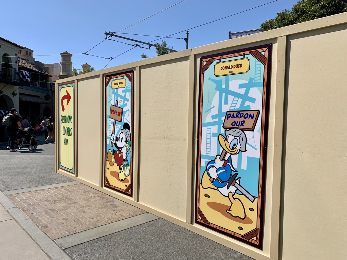 Red Car Trolley Station Buena Vista Street Under Refurbishment Disney California Adventure
