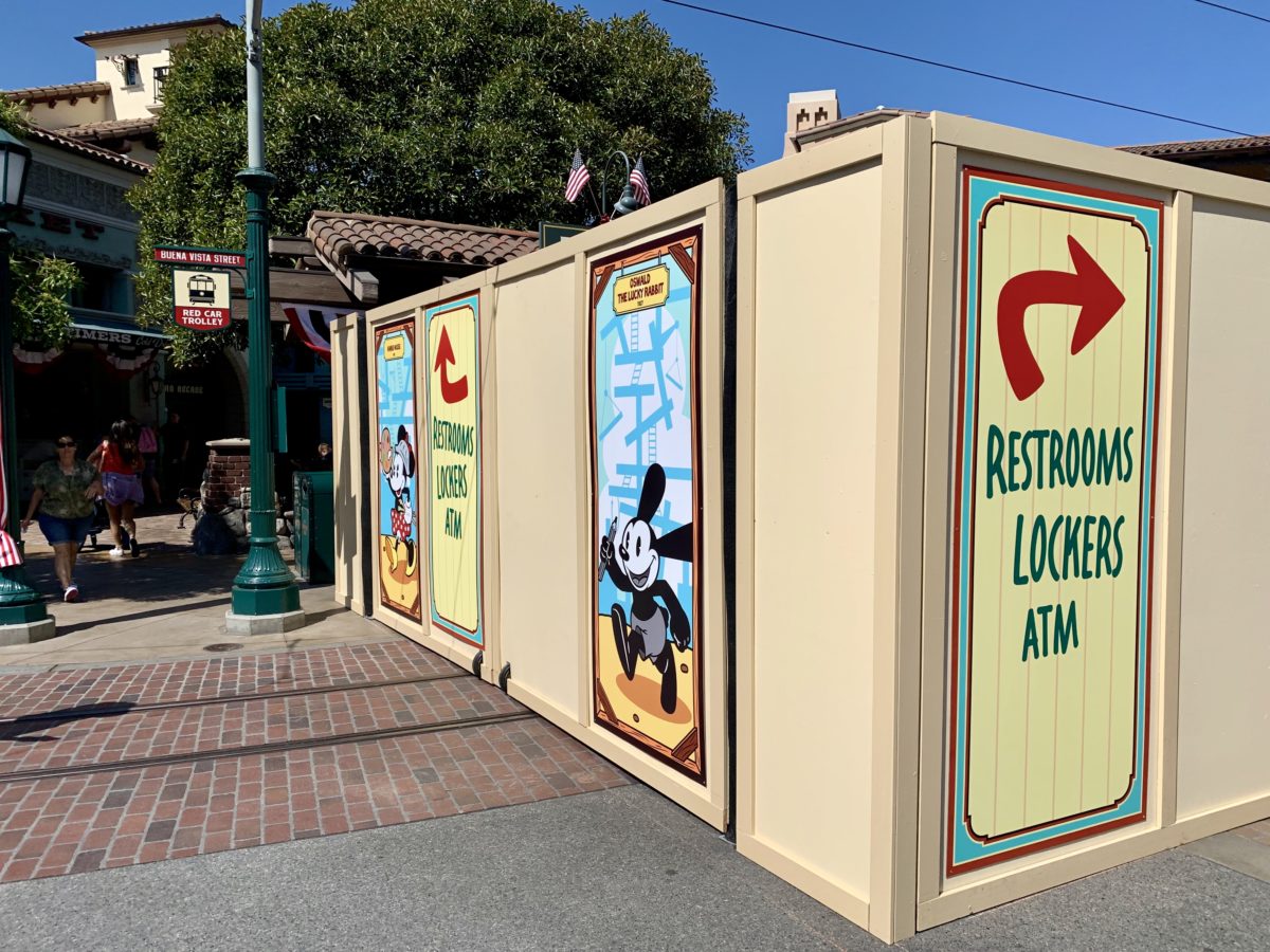 Red Car Trolley Station Buena Vista Street Under Refurbishment Disney California Adventure