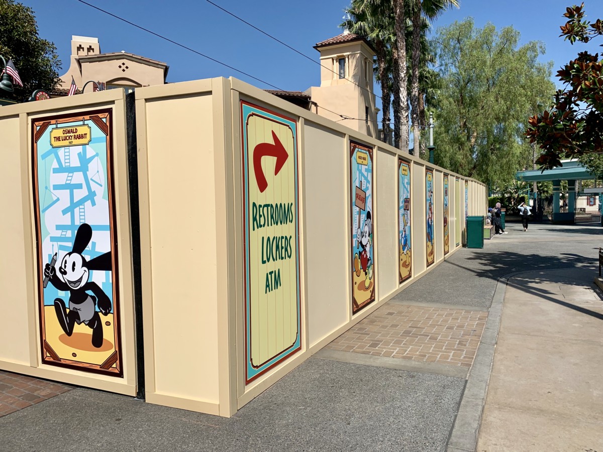 Red Car Trolley Station Buena Vista Street Under Refurbishment Disney California Adventure