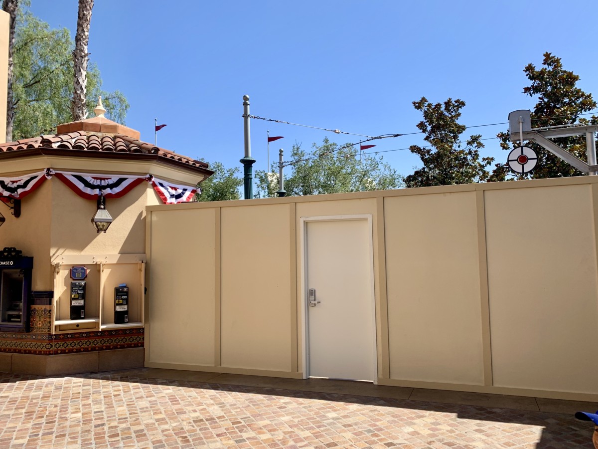 Red Car Trolley Station Buena Vista Street Under Refurbishment Disney California Adventure