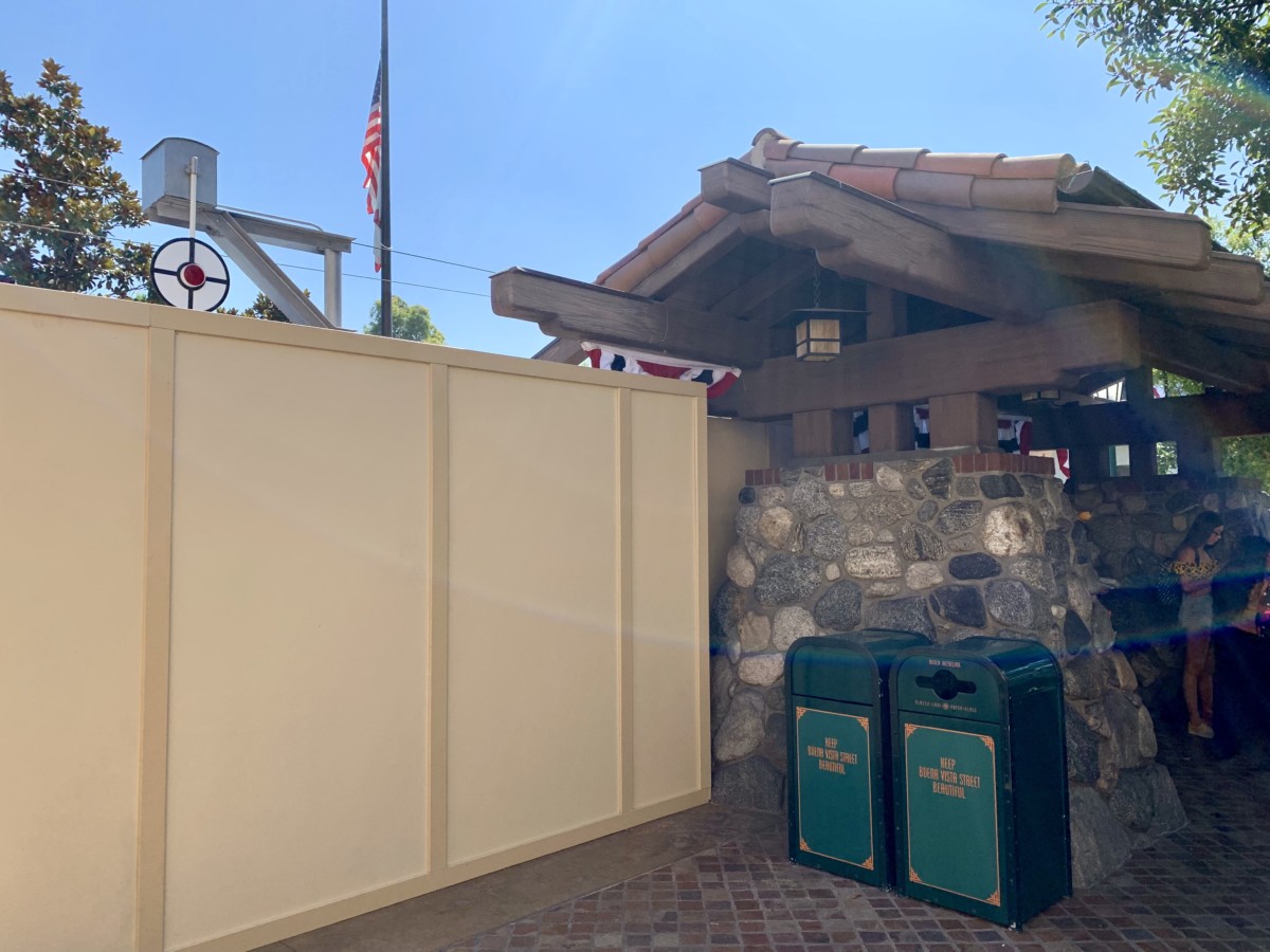 Red Car Trolley Station Buena Vista Street Under Refurbishment Disney California Adventure