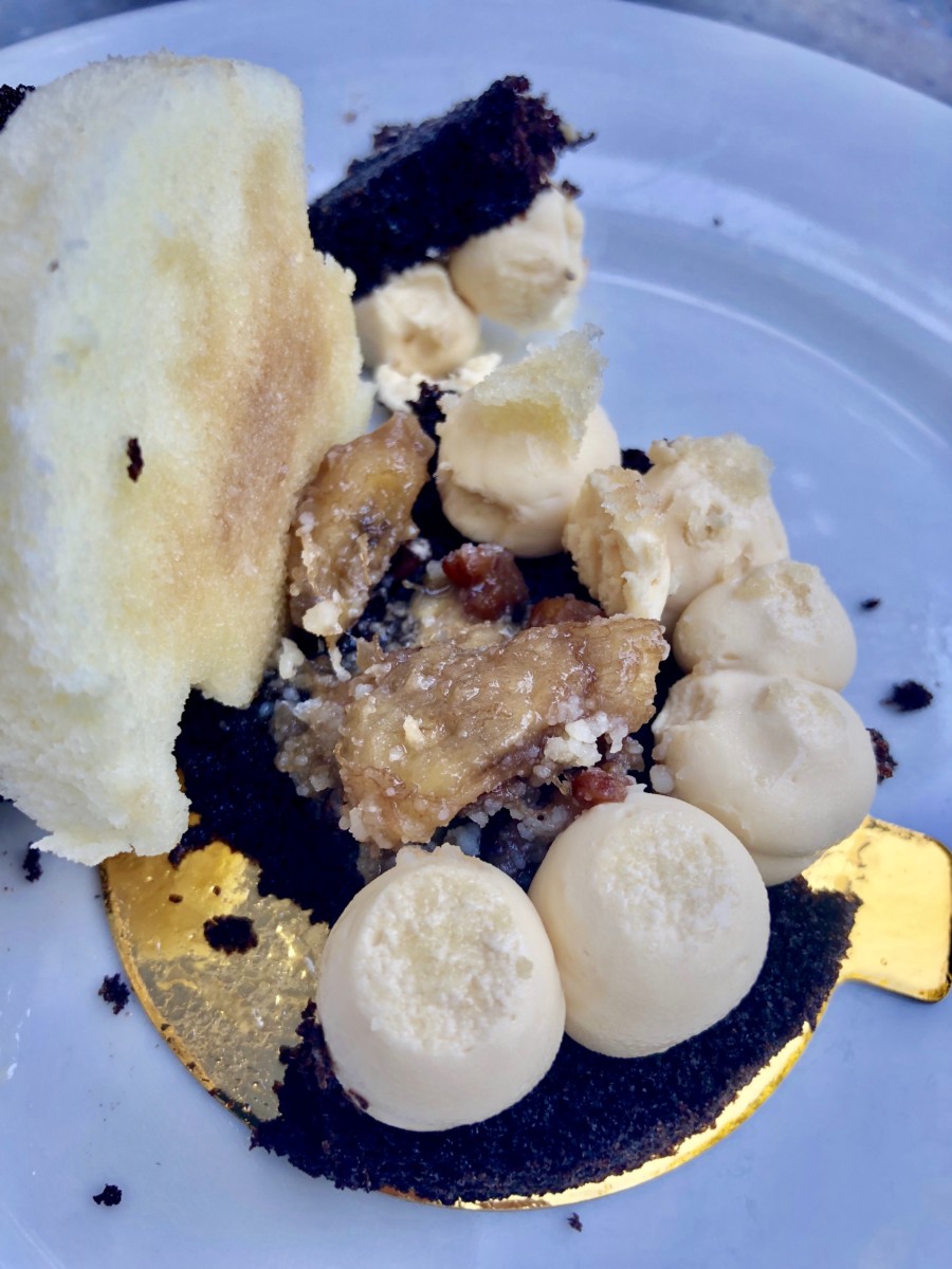 Sarah 'Sally' Slater's Seafood Fries and Swinging Wake Cake Cafe Orleans Haunted Mansion 50 Disneyland