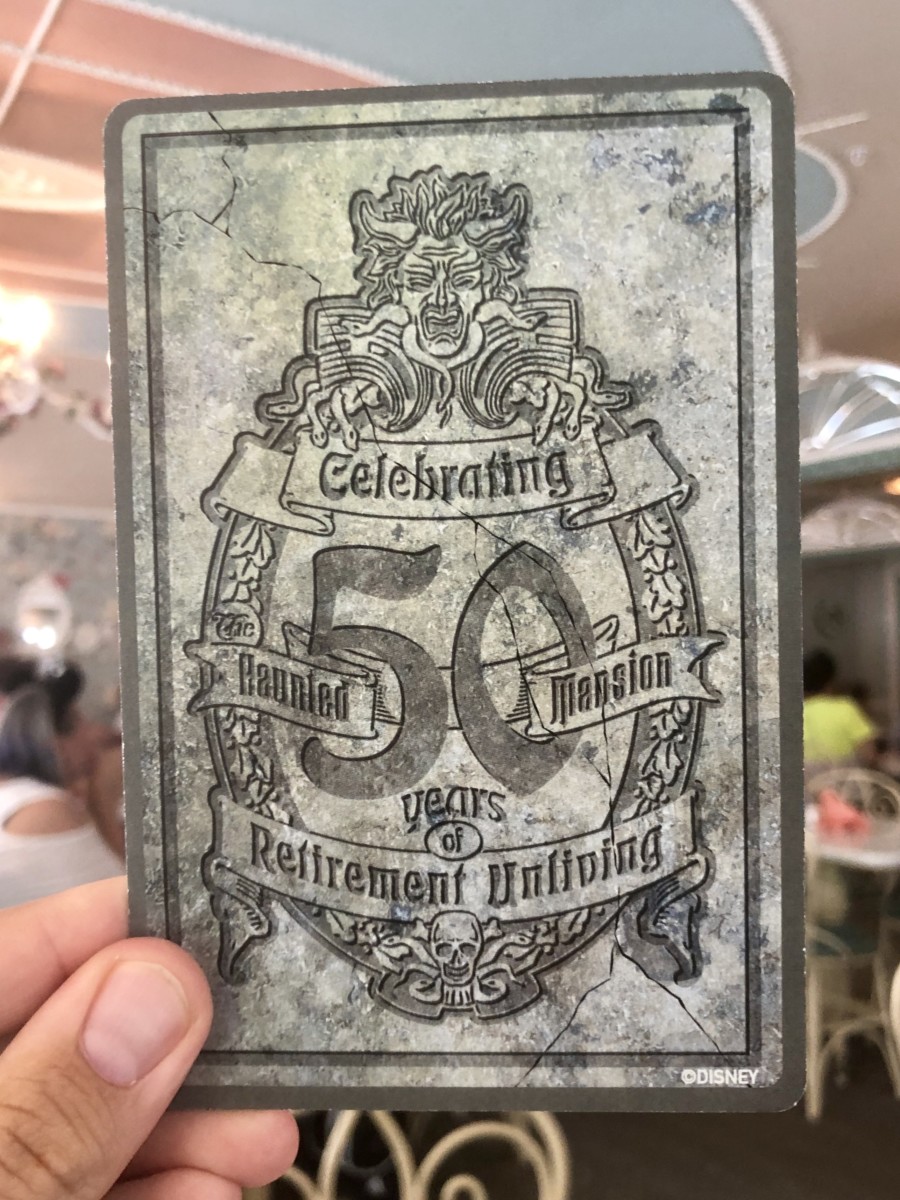 Sliders Materialize and "Hitchhiking" Ghost Blue Velvet Cake Trio Haunted Mansion 50th Anniversary River Belle Terrace Disneyland