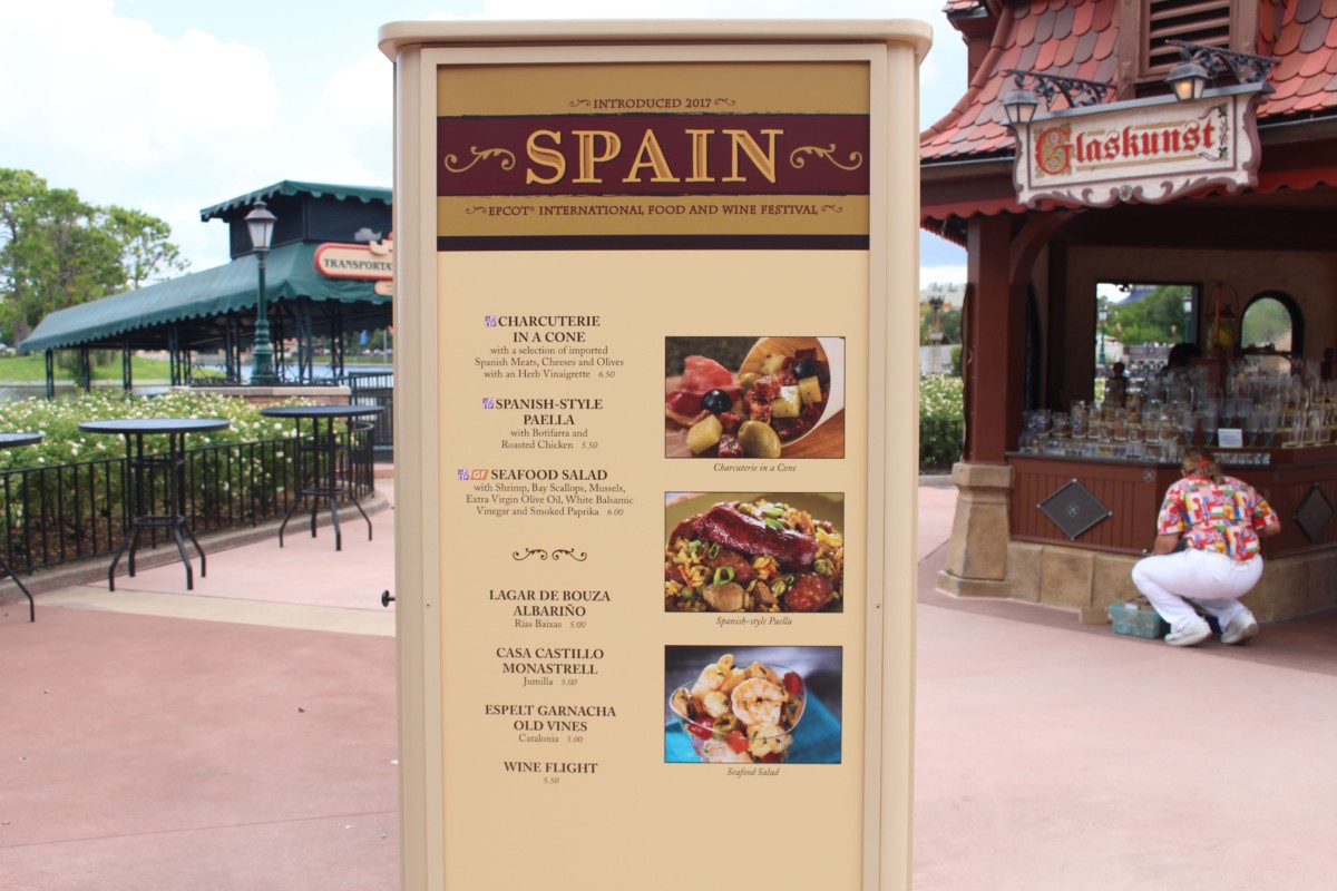 Spain Menu Board 2019