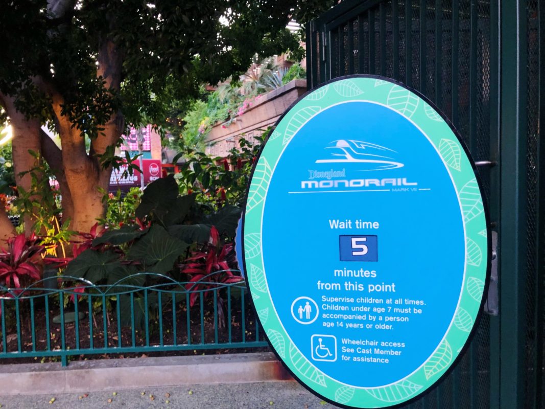 Disneyland Monorail Sign