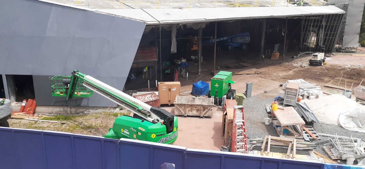 The scaffolding has been removed