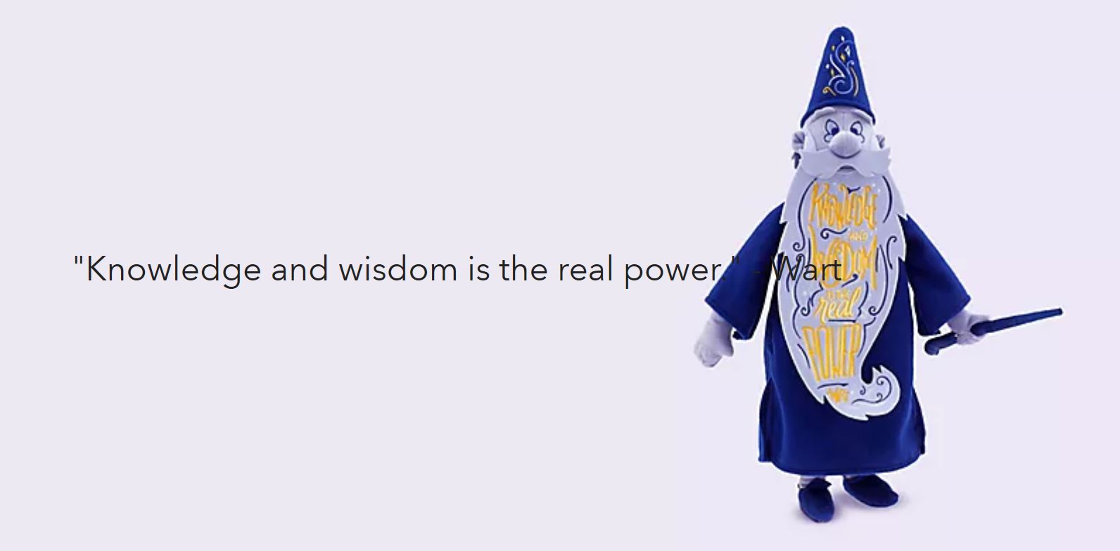 Disney Wisdom Collection on shopDisney for September featuring Merlin from The Sword in the Stone