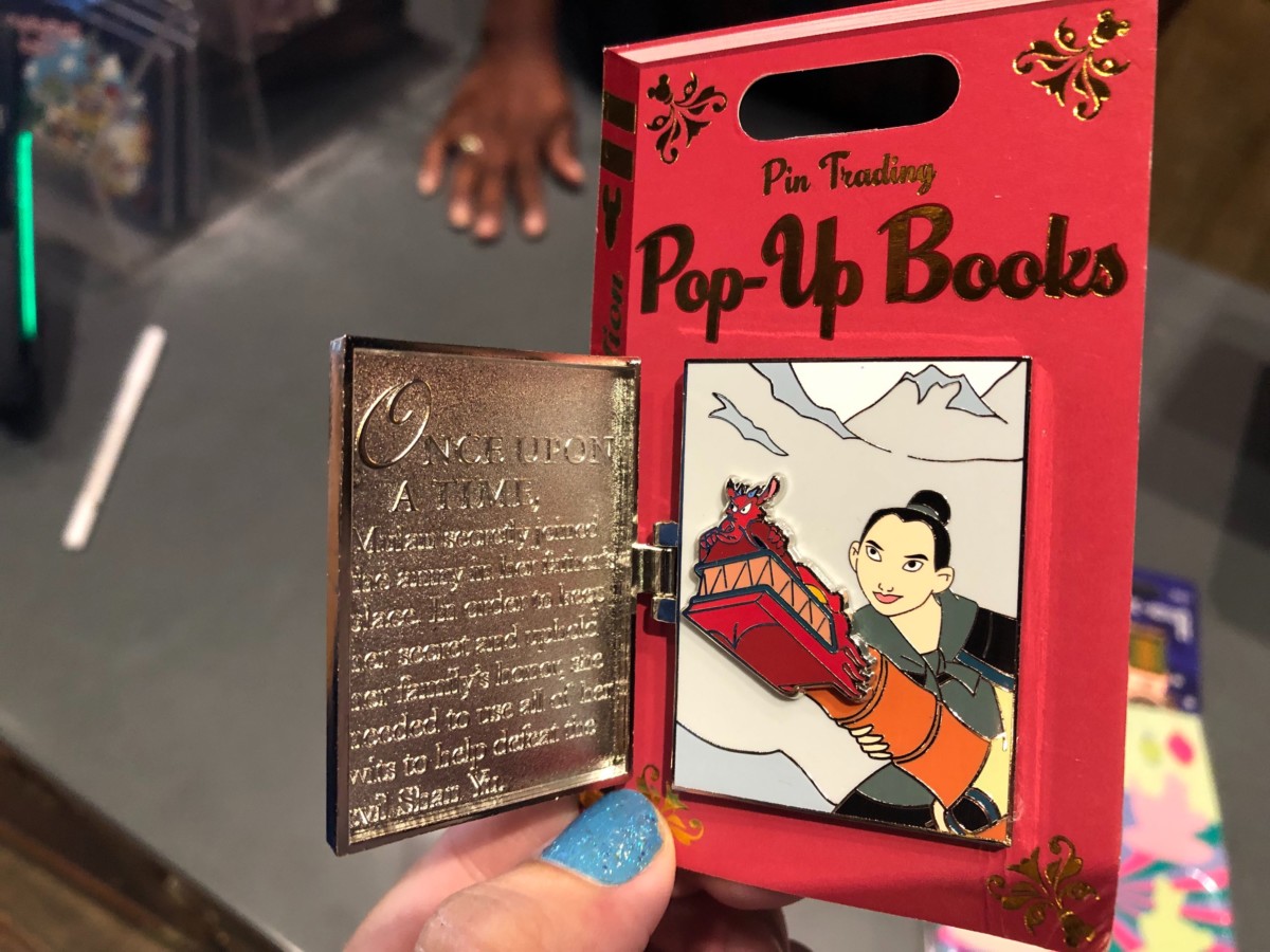 mulan pop up book pin