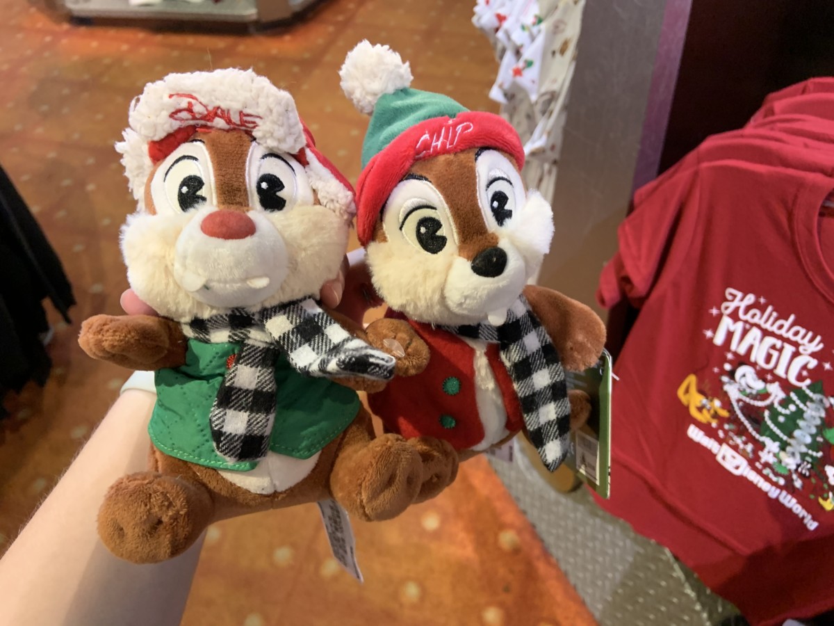 Holiday chip and Dale plush