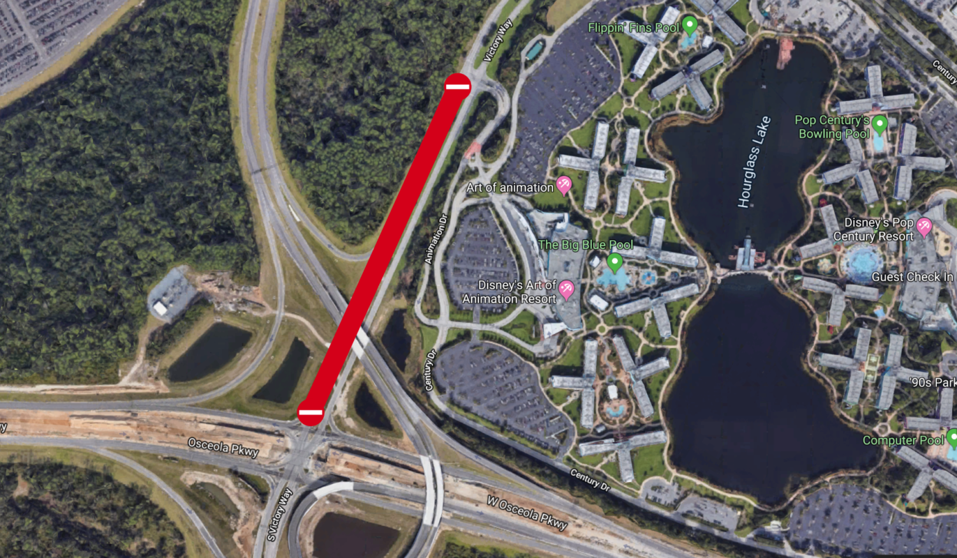 Southbound Victory Way Closure October 1-4