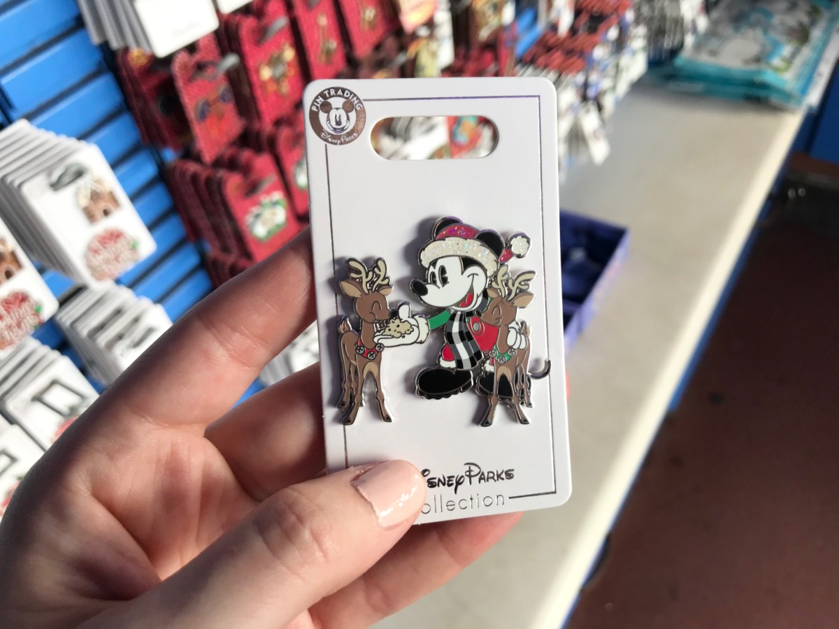 mickey Christmas reindeer pin