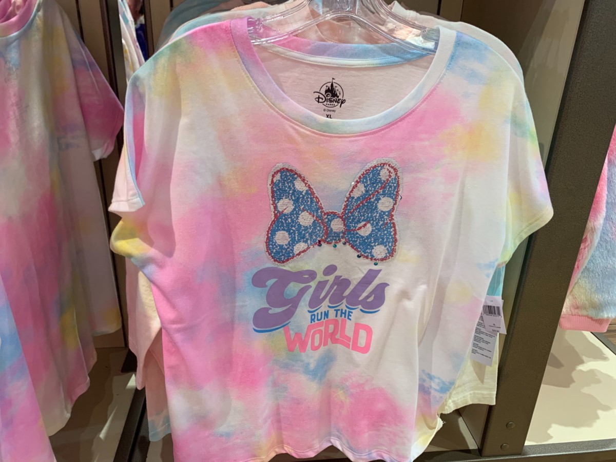 Minnie Girls World Sequin Tie-Dye tee