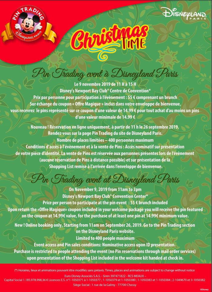 christmas pin trading paris