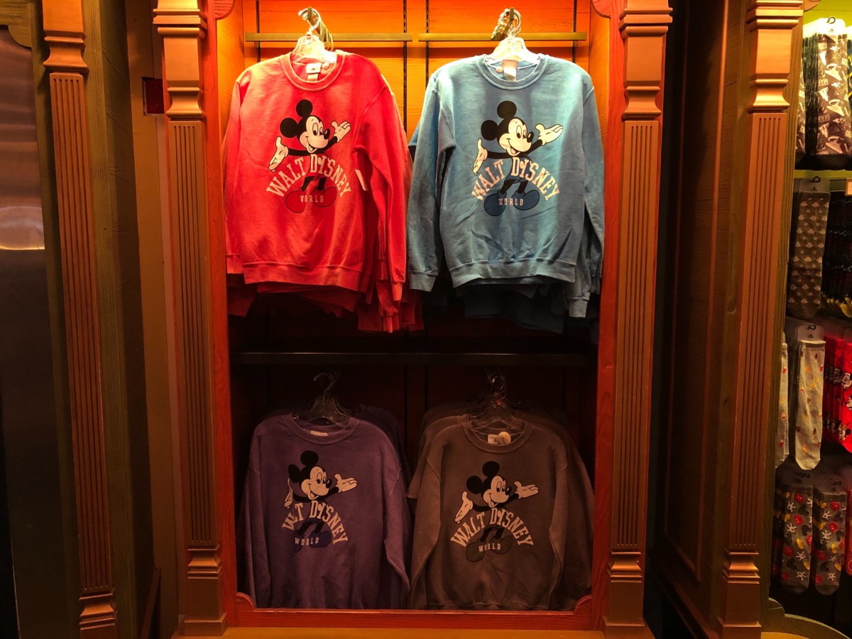 New Classic Mickey Walt Disney World Sweatshirts Arrive at the Magic Kingdom
