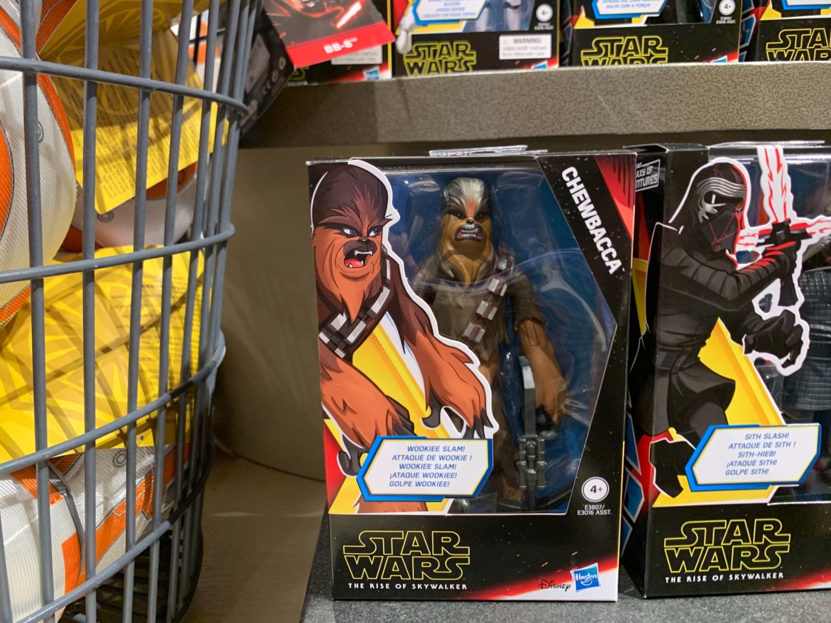 chewbacca action figure triple force friday world of disney