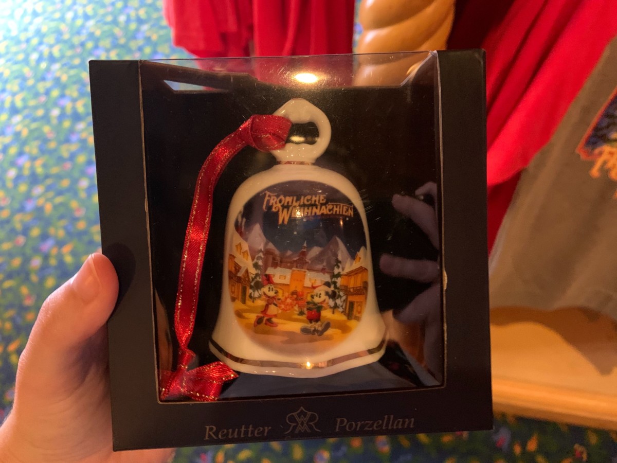 Porcelain Fr&ouml;hliche Weihnachten Bell Ornament - $21.99