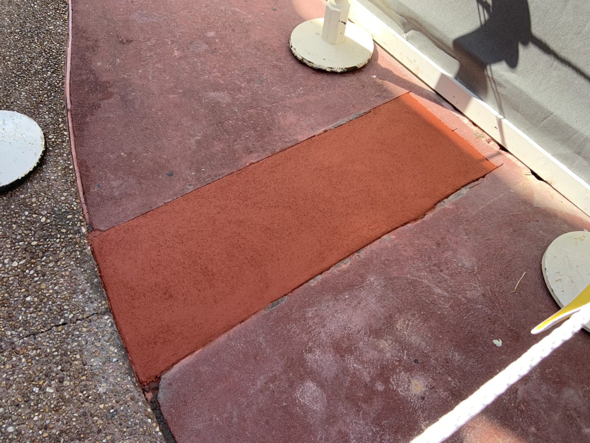 Painted concrete next to Liberty Square Market (2)