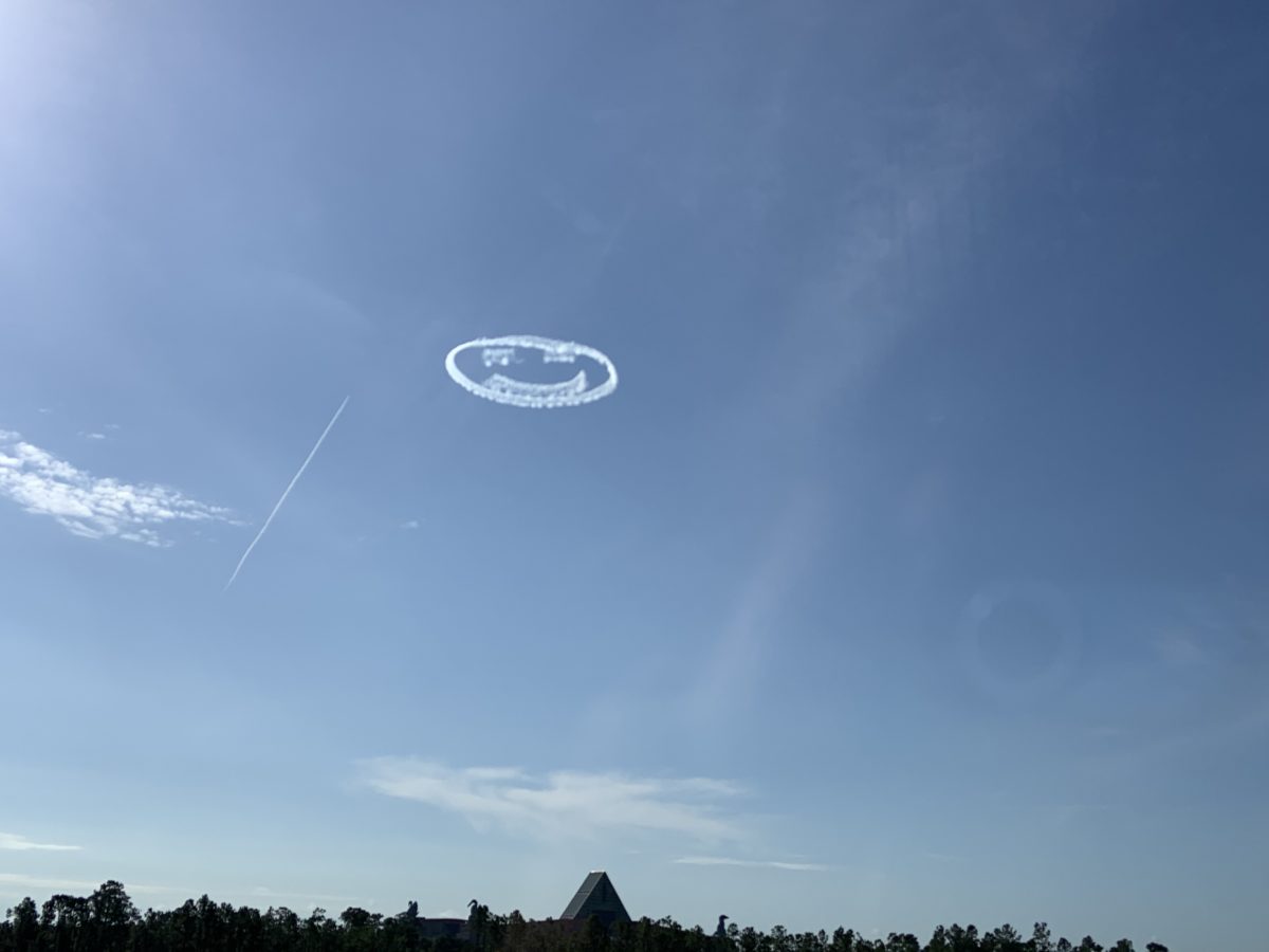 Smiley face in the sky