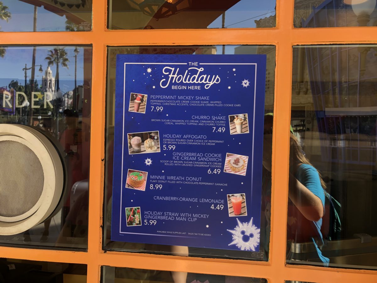 peppermint mickey and churro shake schmoozes dca 2019