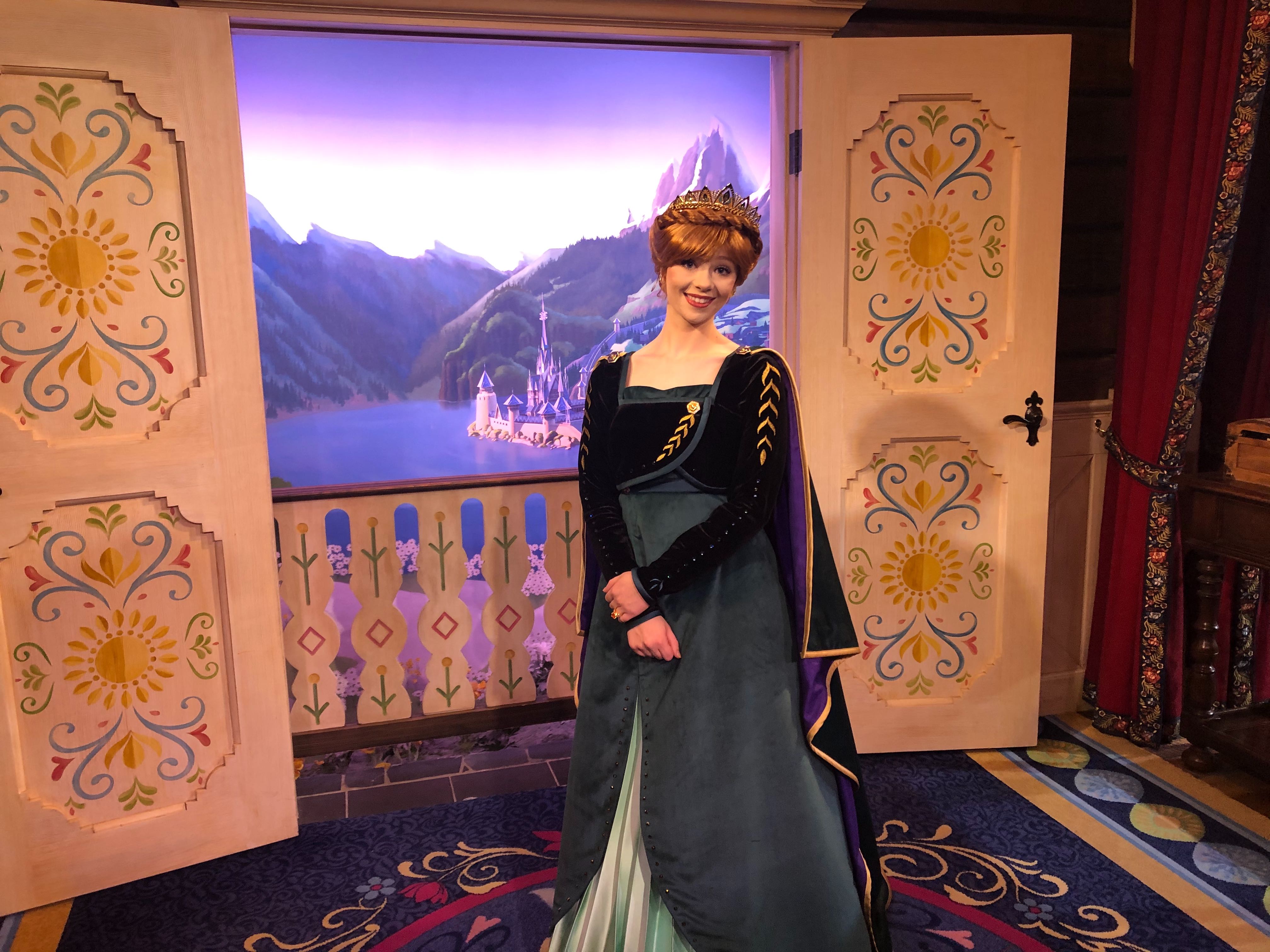 fitted lace wedding dress Halloween Frozen 2 Princess Anna Cosplay Costume For Adults – ACcosplay main image 1