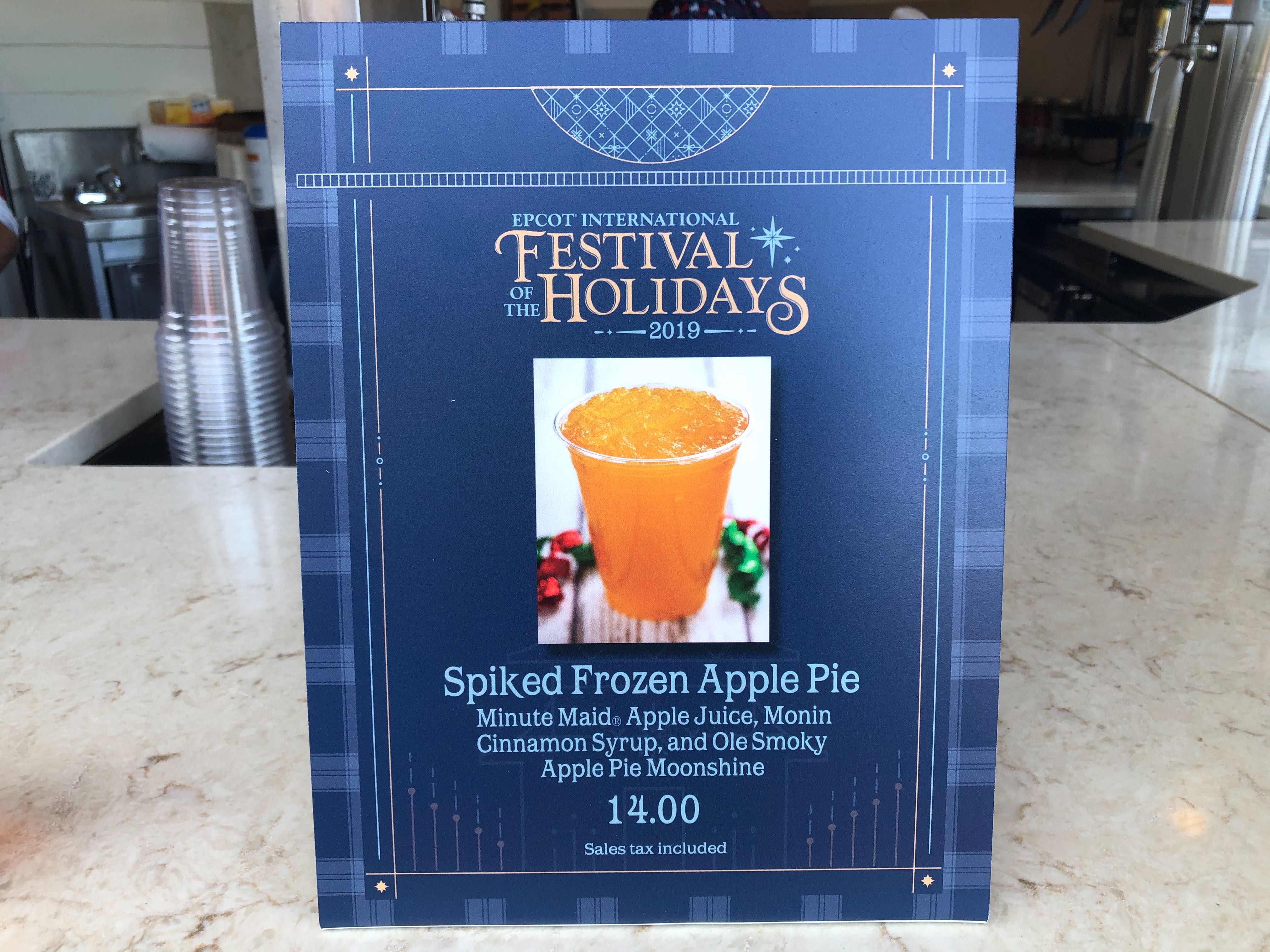 Pictures of Menu Items from Block & Hans at the EPCOT International Festival of the Holidays