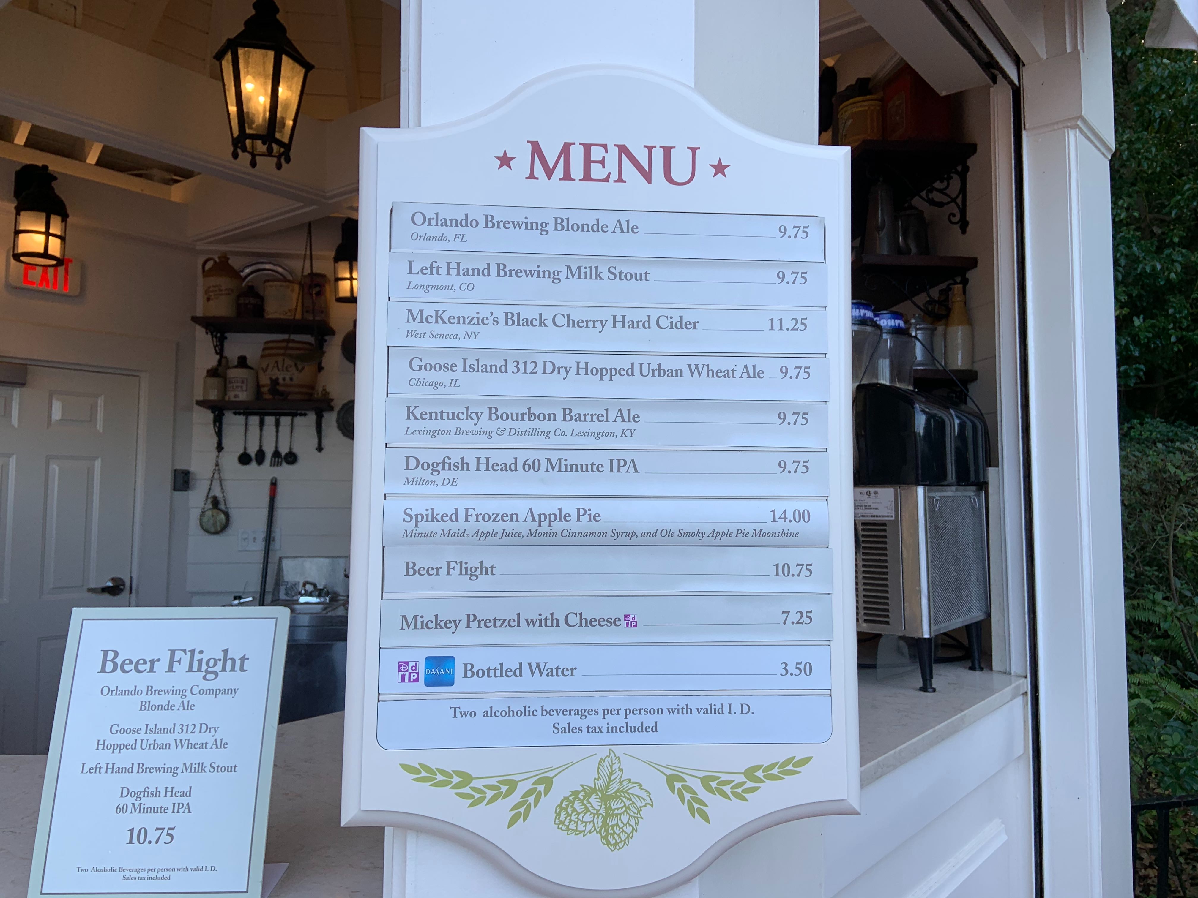 Pictures of Menu Items from Block & Hans at the EPCOT International Festival of the Holidays