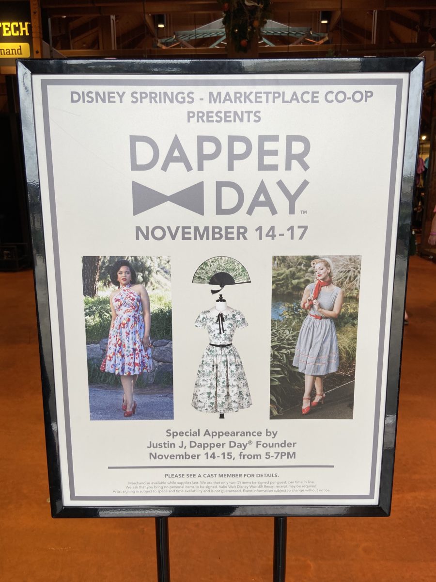 dapper day pop up shop
