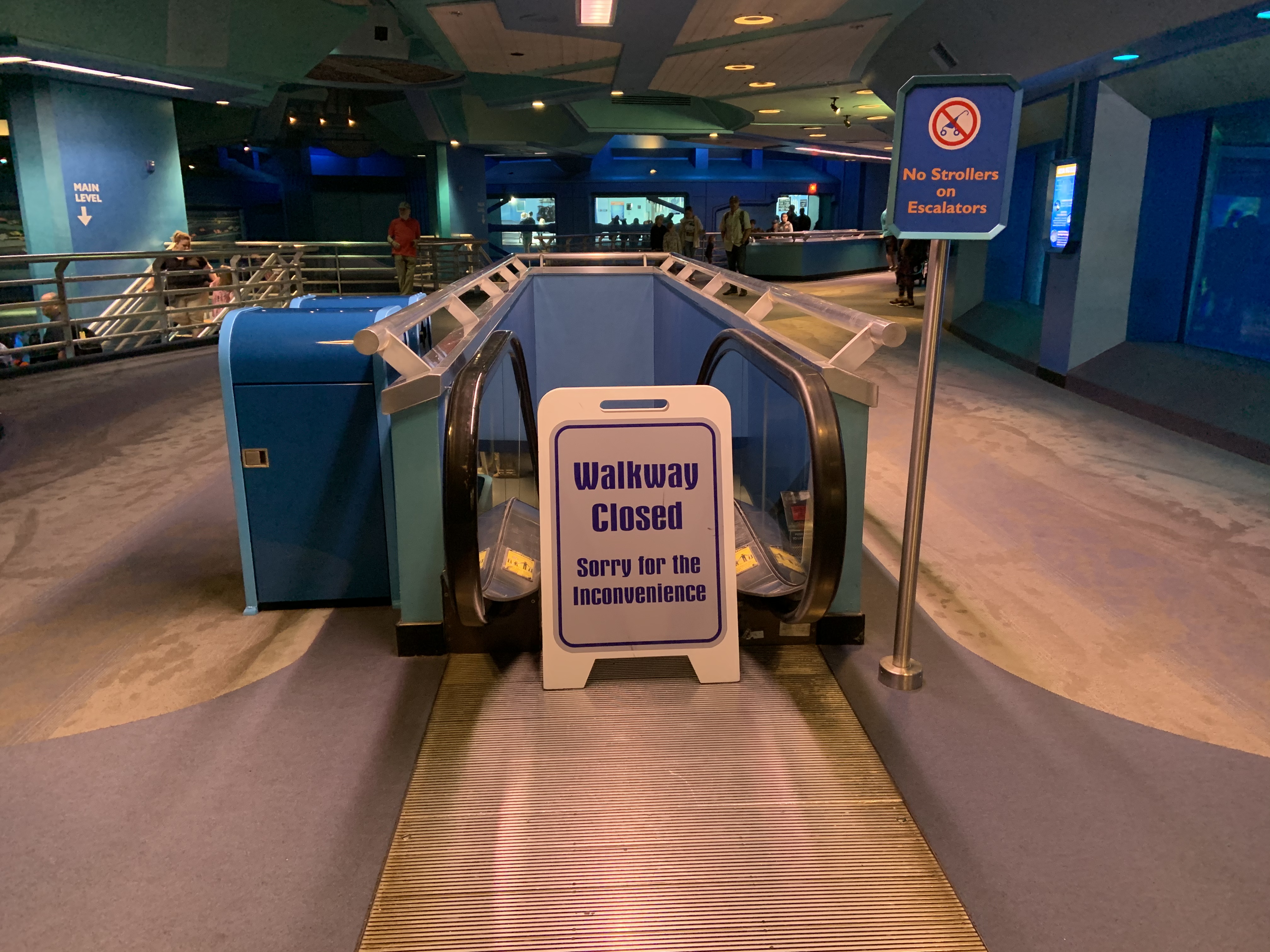 Escalator closed The Seas
