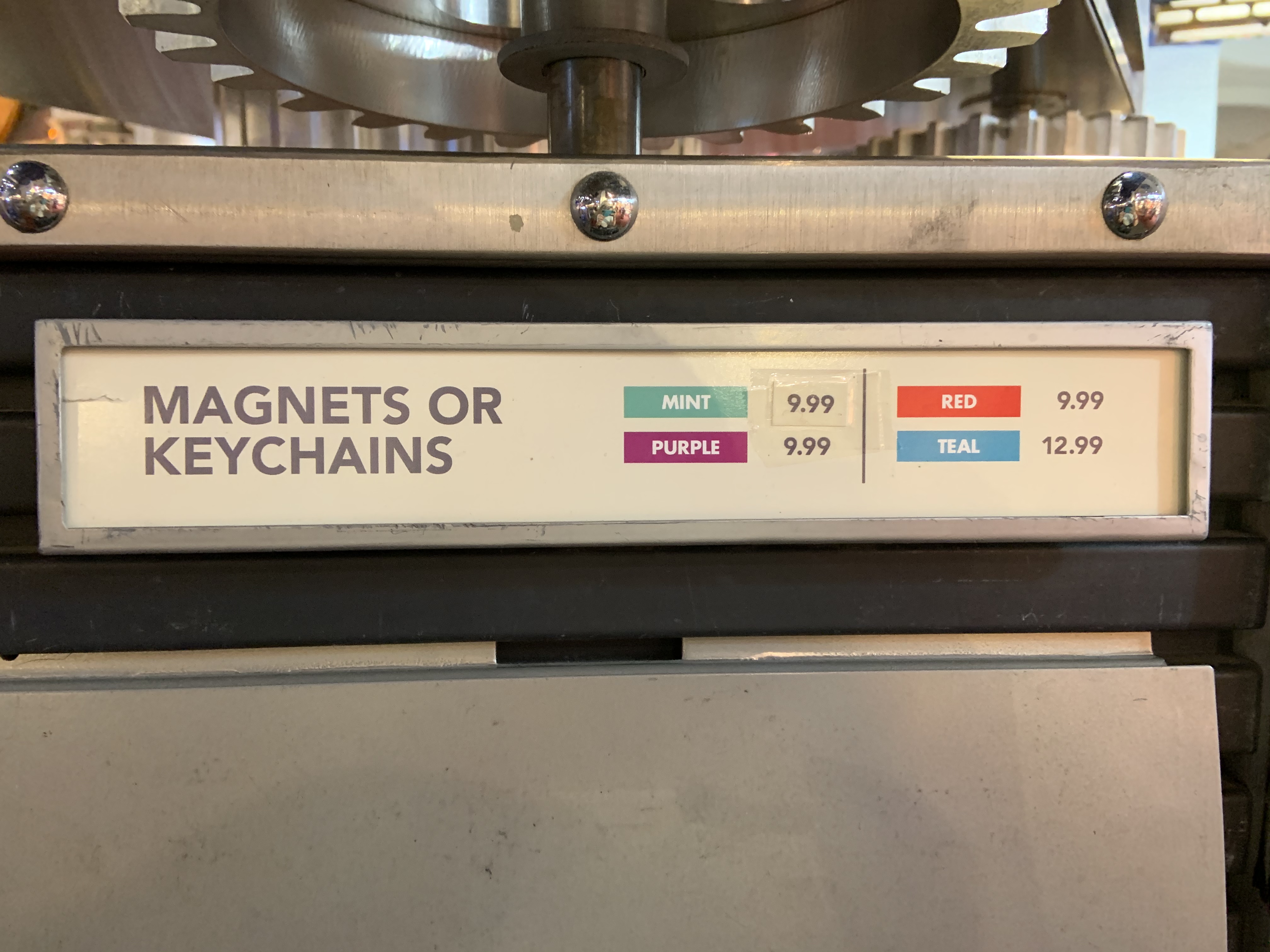 Magnet and keychain prices 12/23/19 2