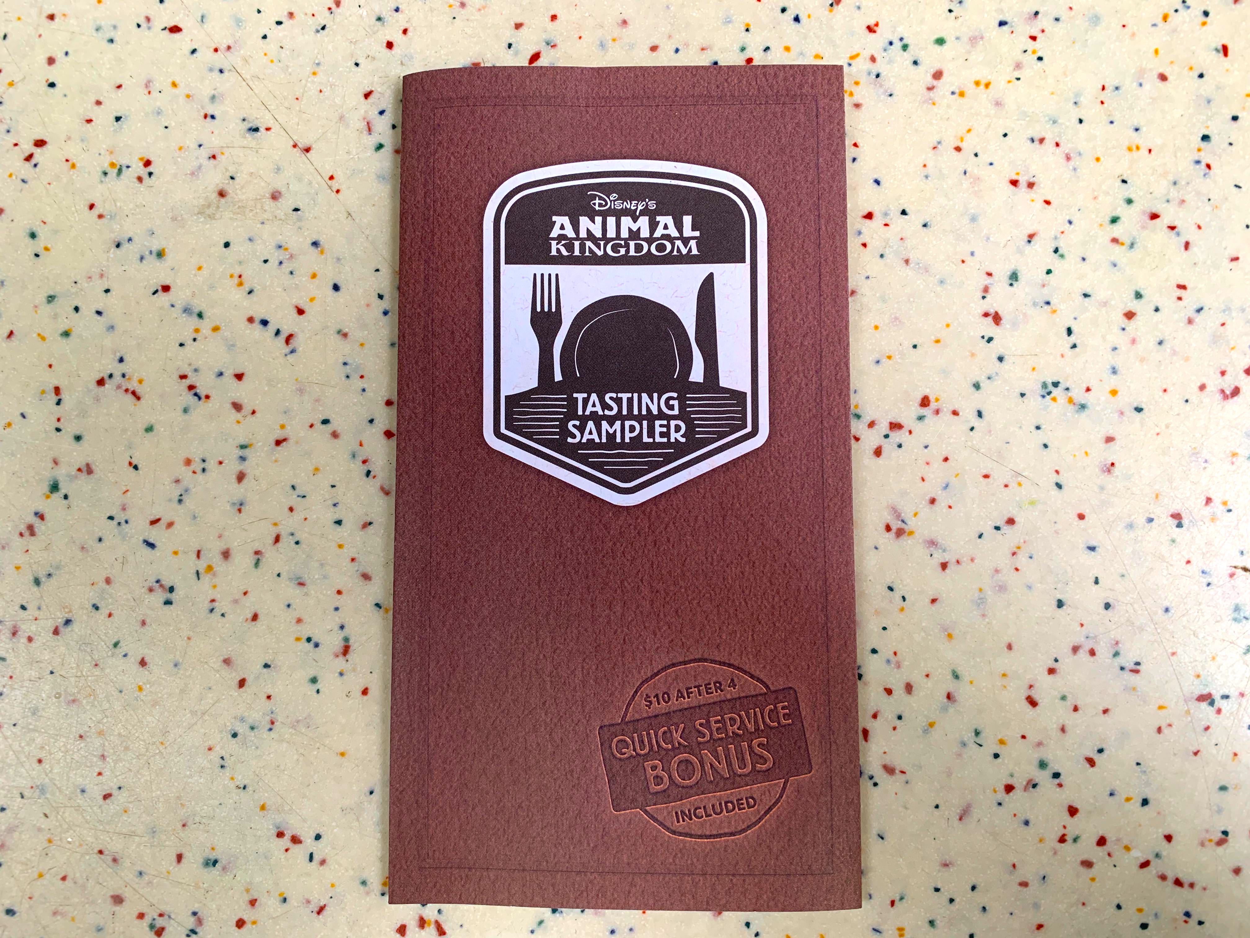 animal kindgom tasting menu december - front